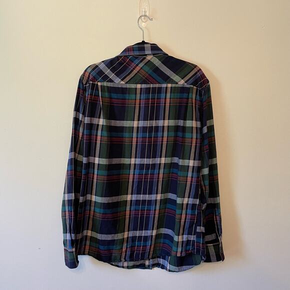 SeanJohn XL tailored fit plaid button down casual t-shirt  yellow black outdoor - Picture 5 of 7